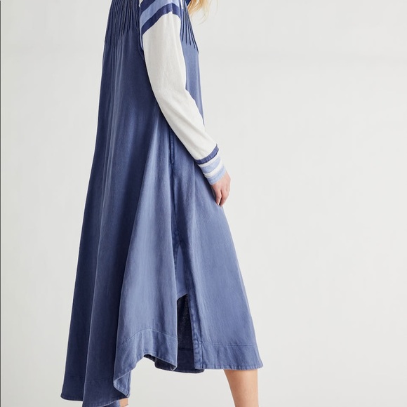 Free People Pintucked Midi Dress - Picture 2 of 5